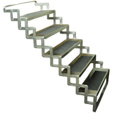 C.R. Brophy AS25 Aluminum 24" Wide Scissor Steps - 5 Step, 40" - 48" Extension